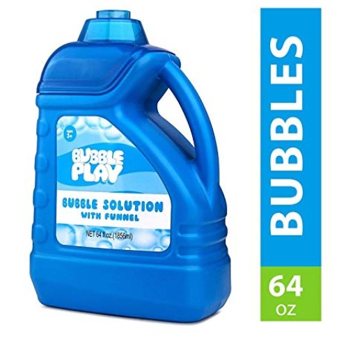 BubblePlay Bottles - 64 Oz. Bubble Solution - Easy Pour Bottle for...