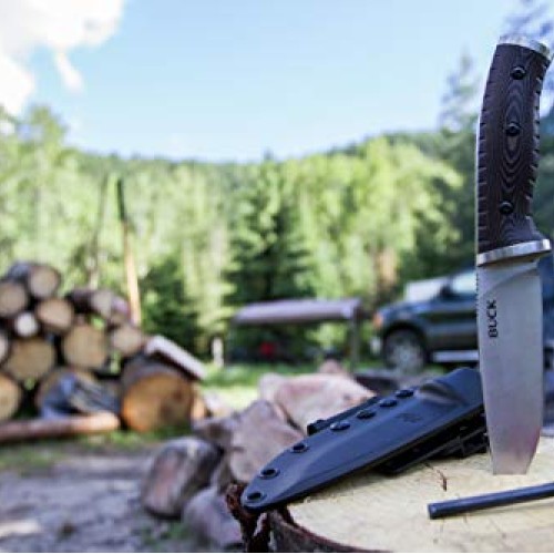 Buck Knives 0863BRS Selkirk Fixed Blade Knife with Fire Striker an...
