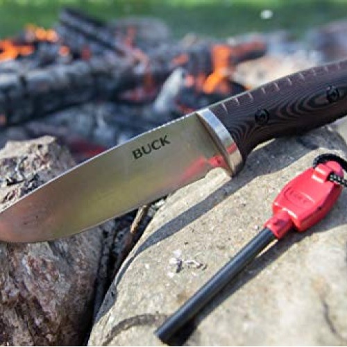Buck Knives 0863BRS Selkirk Fixed Blade Knife with Fire Striker an...
