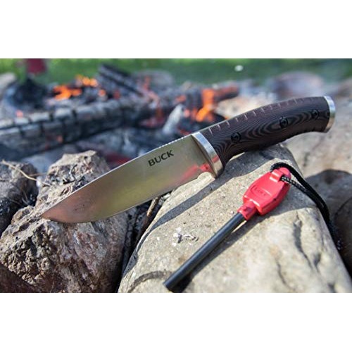 Buck Knives 0863BRS Selkirk Fixed Blade Knife with Fire Striker an...