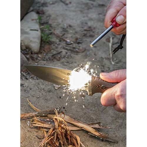 Buck Knives 0863BRS Selkirk Fixed Blade Knife with Fire Striker an...