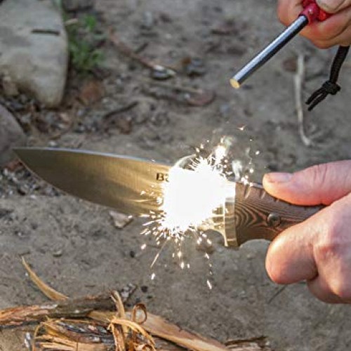 Buck Knives 0863BRS Selkirk Fixed Blade Knife with Fire Striker an...