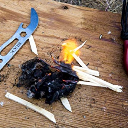 Buck Knives 0863BRS Selkirk Fixed Blade Knife with Fire Striker an...