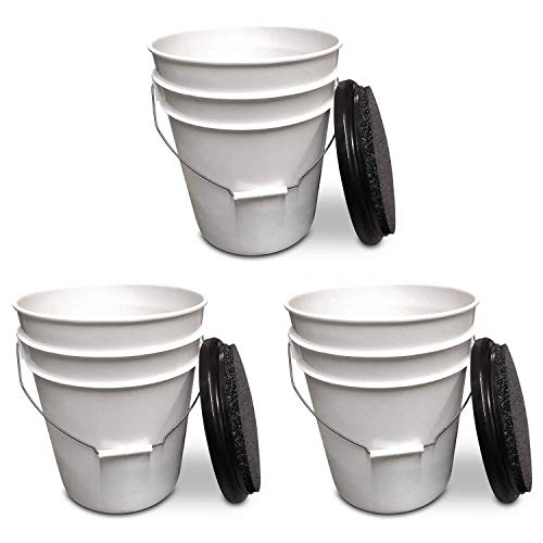 Bucket Lidz 3 Pack Black Padded Bucket Lid - Perfect Cover & Seat ...