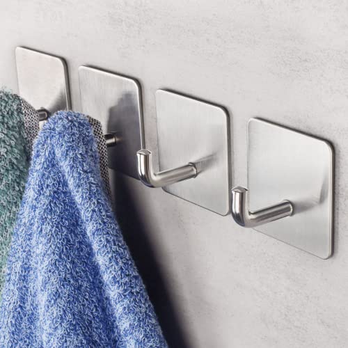 Budding Joy Adhesive Hooks Heavy Duty Stick on Wall Hooks Towel Ho...