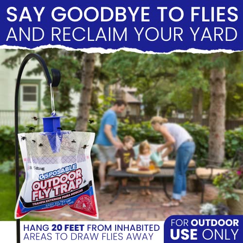 Fly Traps Outdoor Fly Traps. 12 Natural Pre-Baited Fly Bags Outdoo...