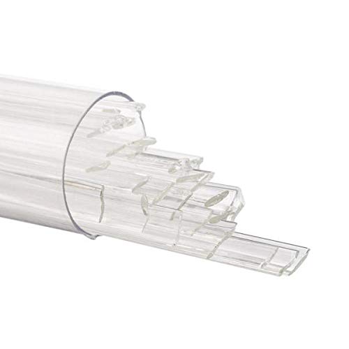 Bullseye Ribbon - Clear Transparent - 90 COE - by Nartique Glass