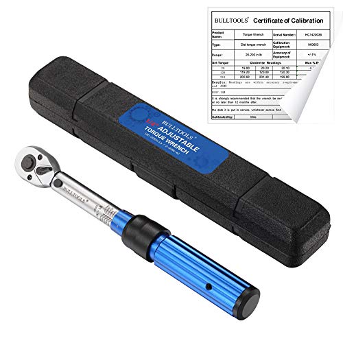 BULLTOOLS 1/4-inch Drive Dual-Direction Click Torque Wrench 20-20...
