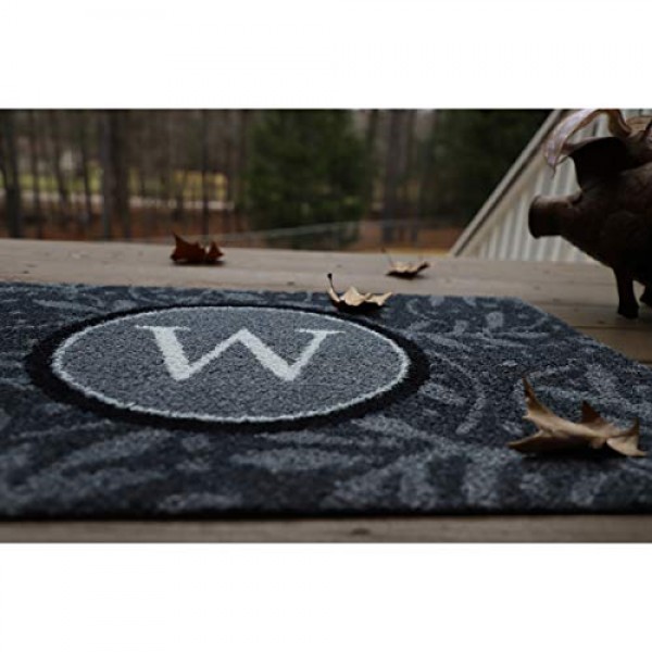Bungalow Flooring Monogrammed Wisteria Vine ColorStar Door Mat, 3...