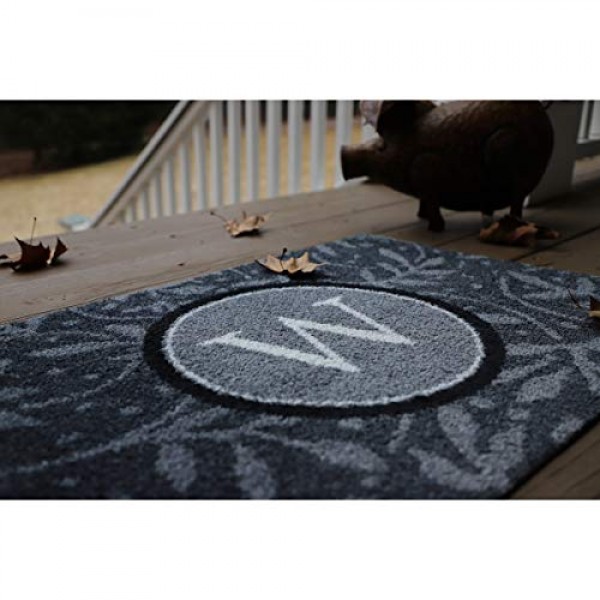 Bungalow Flooring Monogrammed Wisteria Vine ColorStar Door Mat, 3...