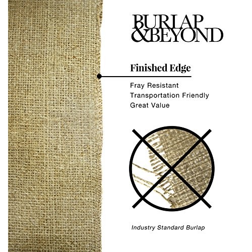12 No-Fray Burlap Roll Table Runner, 12 inches by 50 yards, Place...