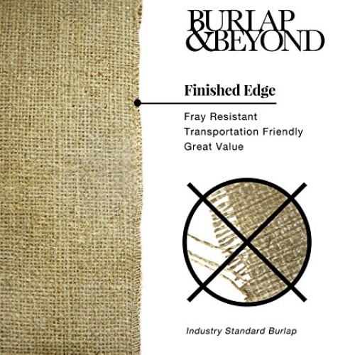 12 No-Fray Burlap Roll Table Runner, 12 inches by 50 yards, Place...