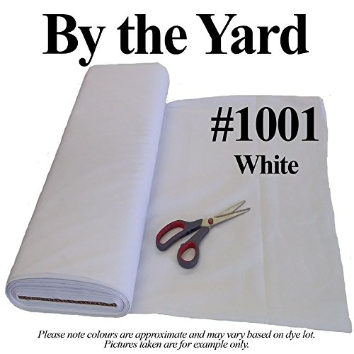 Broadcloth Fabric 45 Cotton Polyester Blend - 20 Yard Bolt white