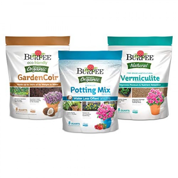Burpee Natural Organic Premium Growing Mix, 8 quart Packaging may...