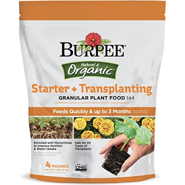 Burpee Organic Starter and Transplanting Granular Plant Food, 4 lb