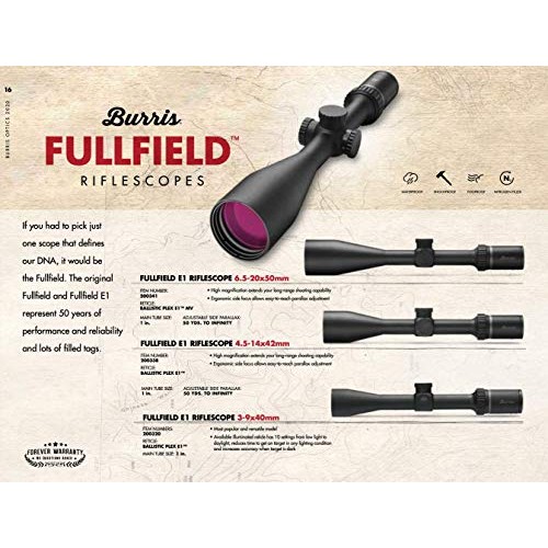 Burris Fullfield E1 Hunting Rifle Scope, 4.5-14x42mm