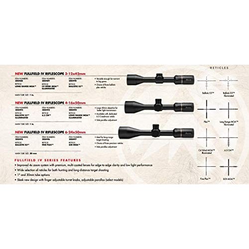 Burris Fullfield IV 4-16x50mm Hunting Rifle Scope, Illuminated Lon...