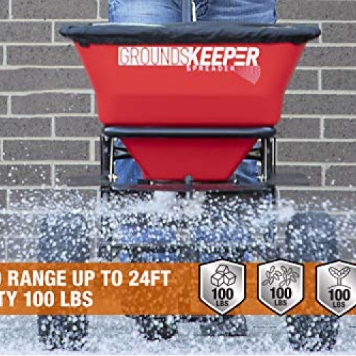 Buyers Products 3039632R Grounds Keeper Salt Spreader, 100 Pound C...