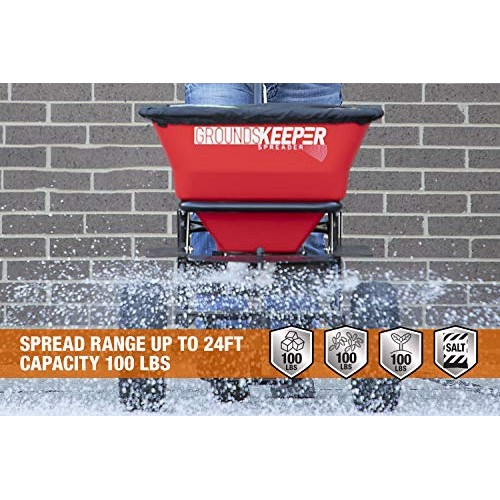 Buyers Products 3039632R Grounds Keeper Salt Spreader, 100 Pound C...