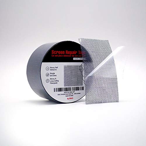 by.RHO Window Screen Repair Kit, Black XL15FT, 3-Layer Strong Ad...