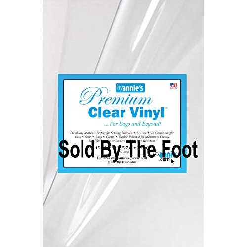ByAnnie Premium Clear 16 Gauge Vinyl 54 Wide Sold by The Foot