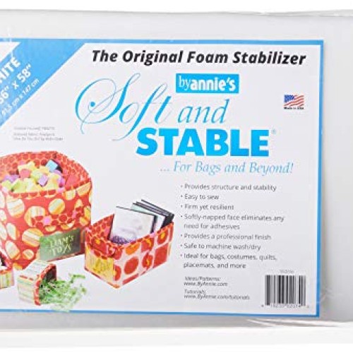 ByAnnies Soft and Stable Fabric, 36 by 58-Inch, White