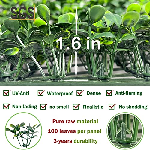 Bybeton Artificial Green Wall Panel,10x 1012pcs Boxwood Faux G...