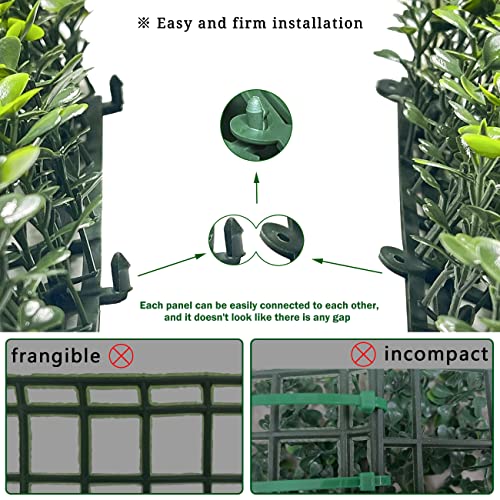 Bybeton Artificial Green Wall Panel,10x 1012pcs Boxwood Faux G...