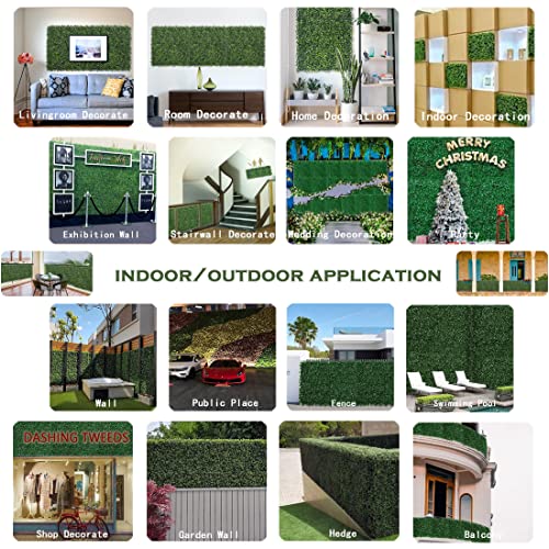 Bybeton Artificial Green Wall Panel,10x 1012pcs Boxwood Faux G...