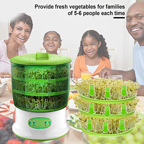 Bymon Deluxe Kitchen Automatic Sprouter Machine Bean Sprouts Growi...