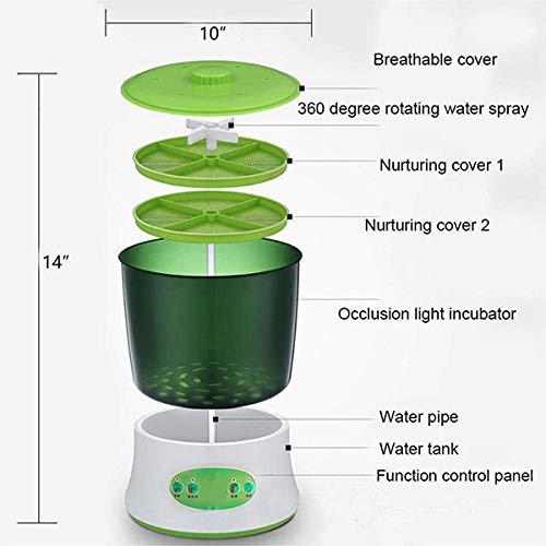 Bymon Deluxe Kitchen Automatic Sprouter Machine Bean Sprouts Growi...