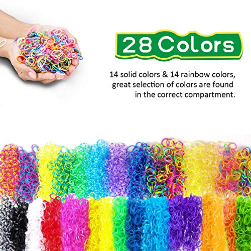 Byserten 10,000+ Loom Rubber Bands Refill Set, Loom Kit, Rainbow R...