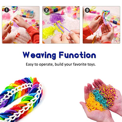 Byserten 10,000+ Loom Rubber Bands Refill Set, Loom Kit, Rainbow R...