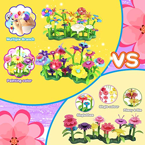 Byserten Flower Garden Building Toys for 3-6 Girls DIY Art Craft P...