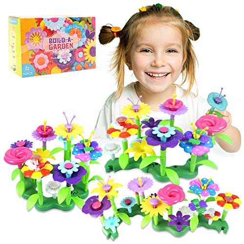 Byserten Flower Garden Building Toys, Pretend Gardening STEM Toy P...