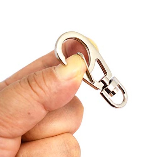 Bytiyar 10 PCS 1.65 inch Small Metal Clasps Spring Swivel Snap Hoo...