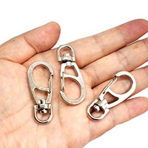Bytiyar 10 PCS 1.65 inch Small Metal Clasps Spring Swivel Snap Hoo...