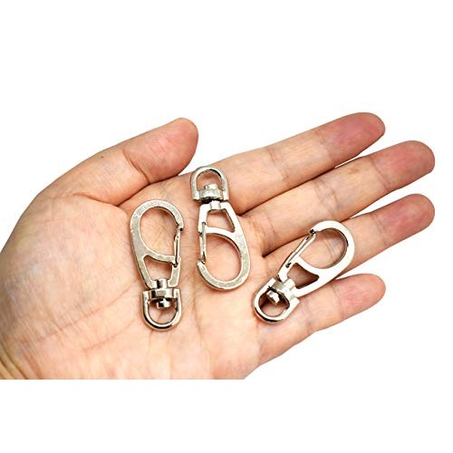 Bytiyar 10 PCS 1.65 inch Small Metal Clasps Spring Swivel Snap Hoo...