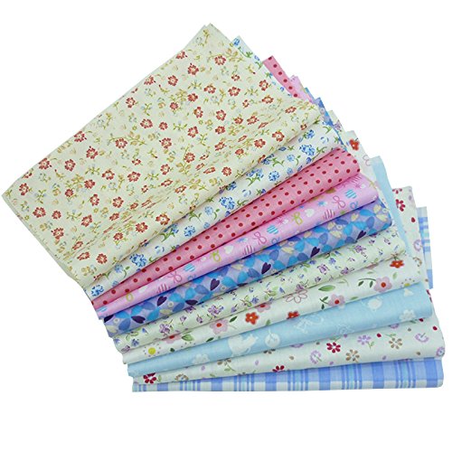 50pcs 7.8 x 9.8 100% Cotton Fabric Bundle Square Quilting Patchw...