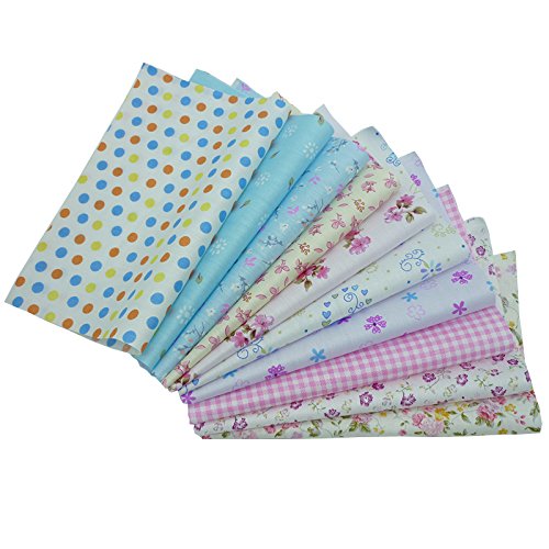 50pcs 7.8 x 9.8 100% Cotton Fabric Bundle Square Quilting Patchw...