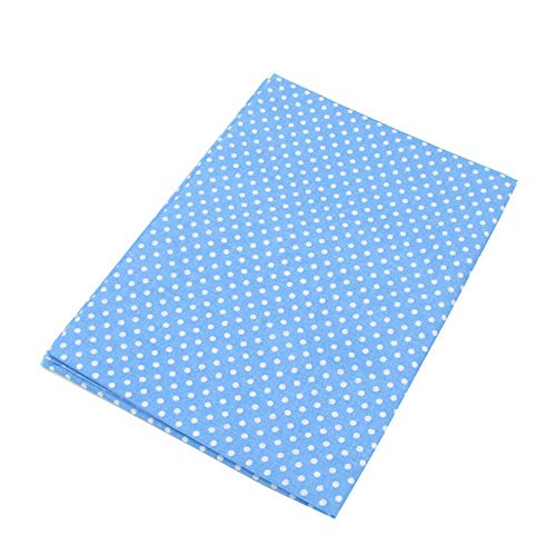 7pcs Blue 19.7 x 19.7 Cotton Sewing Fabric Bundles, Pre-Cut Quil...