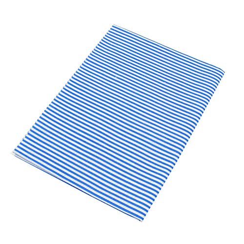 7pcs Blue 19.7 x 19.7 Cotton Sewing Fabric Bundles, Pre-Cut Quil...