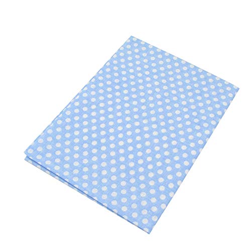 7pcs Blue 19.7 x 19.7 Cotton Sewing Fabric Bundles, Pre-Cut Quil...