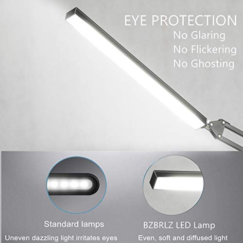 LED Desk Lamp, BZBRLZ Metal Swing Arm Lamp, Eye-Caring Architect T...