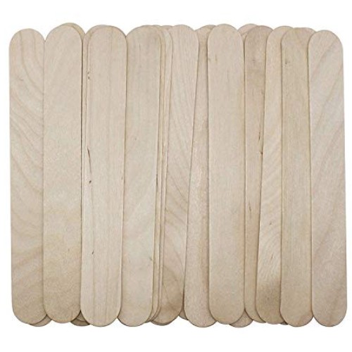 Bzbuy Kraft Natural Wood Craft Sticks, Jumbo Size, 6 x 3/4, Wood, ...