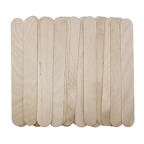Bzbuy Kraft Natural Wood Craft Sticks, Jumbo Size, 6 x 3/4, Wood, ...