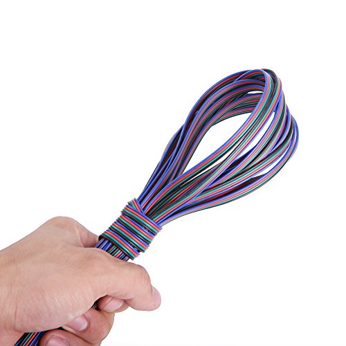 C-able 100ft30.5m 22 AWG 4Pin RGB Wire Extension Cable with Spoo...