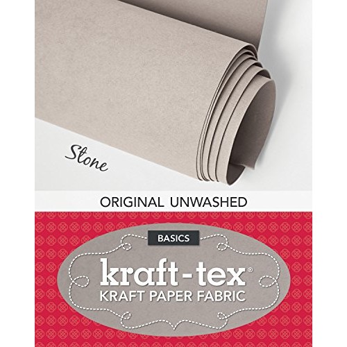 kraft-tex Stone Original Unwashed: Kraft Fabric Paper, 19” x 1.5 Y...