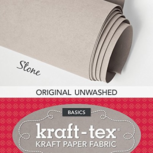 kraft-tex Stone Original Unwashed: Kraft Fabric Paper, 19” x 1.5 Y...