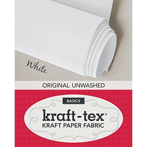 kraft-tex White Original Unwashed: Kraft Fabric Paper, 19” x 1.5 Y...